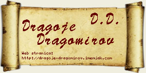 Dragoje Dragomirov vizit kartica